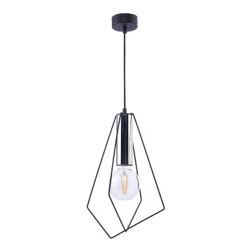 Jupiter 1661 - Żyrandol na lince KAIR 1xE27/60W/230V czarny/chrom błyszczący