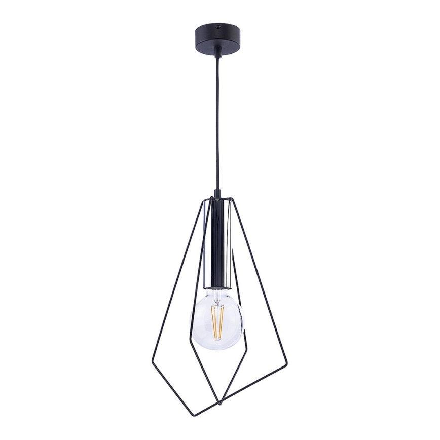 Jupiter 1661 - Żyrandol na lince KAIR 1xE27/60W/230V czarny/chrom błyszczący