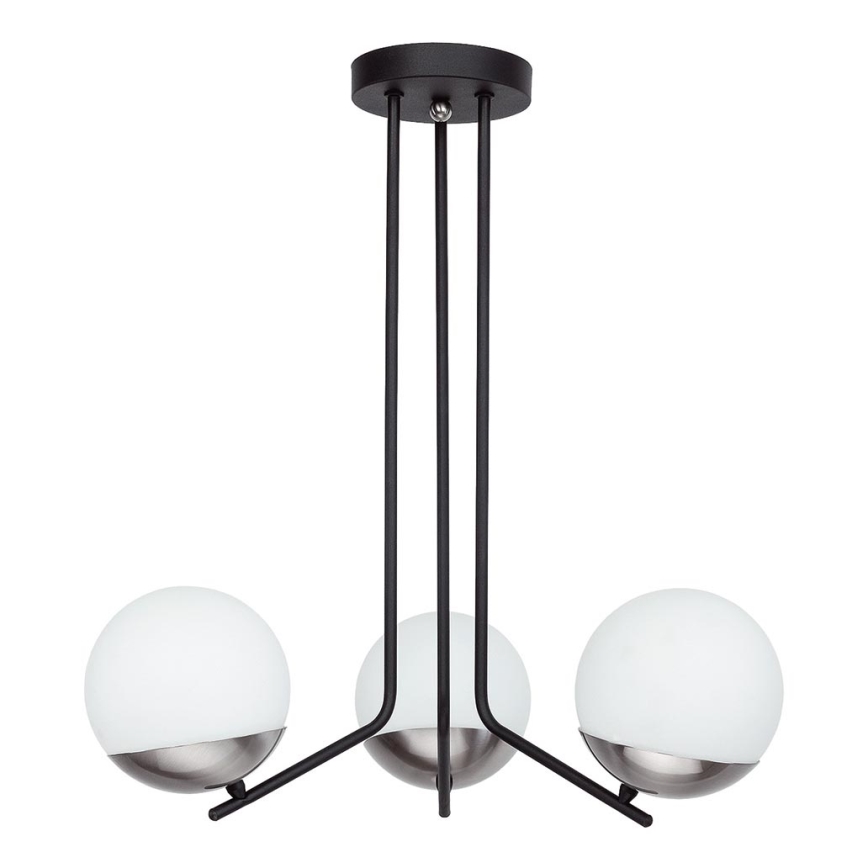 Jupiter 1723 - Żyrandol na drążku SANTA 3xE14/40W/230V chrom błyszczący