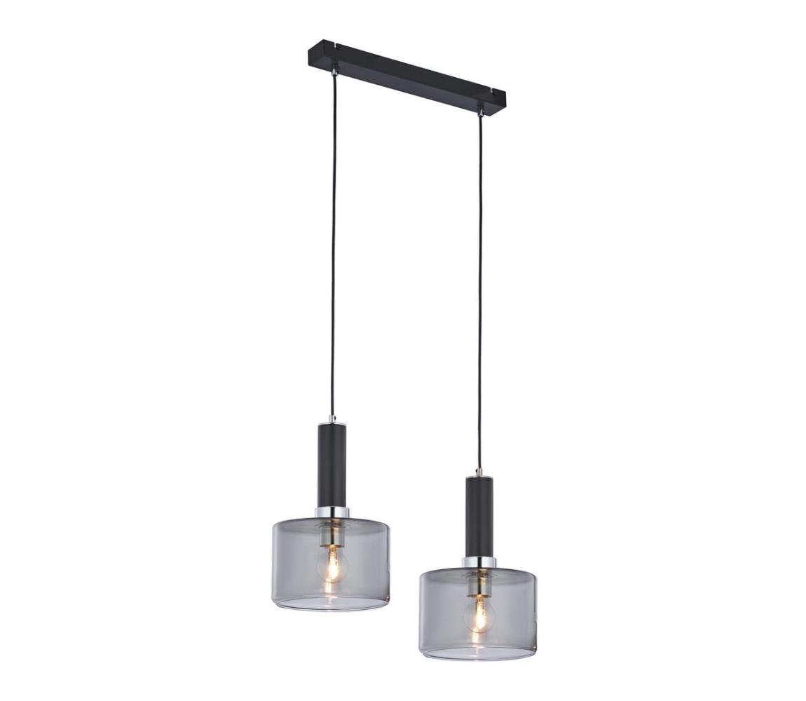 Jupiter 1859 - VA2 - Żyrandol na lince VANES 2xE27/60W/230V srebrny/czarny