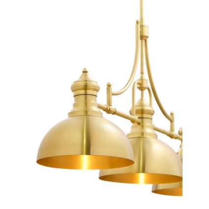 Jupiter 1915 - Lampa sufitowa na pręcie PLATINO 3xE27/60W/230V mosiądz