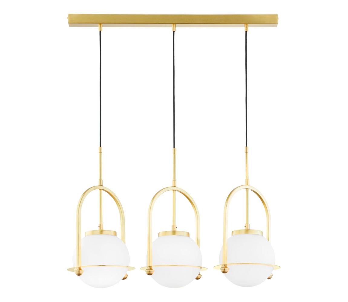 Jupiter 1917 - Lampa wisząca na lince ROSSO 3xE27/15W/230V złota