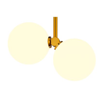 Jupiter 1918 - Żyrandol na drążku LUNA 2xG9/40W/230V mosiądz/czarny