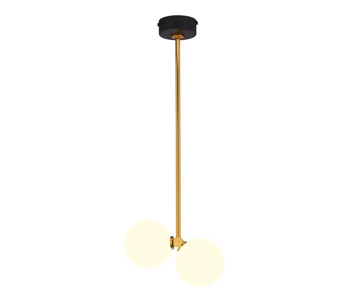 Jupiter 1919 - Żyrandol na drążku LUNA 2xG9/40W/230V mosiądz/czarny