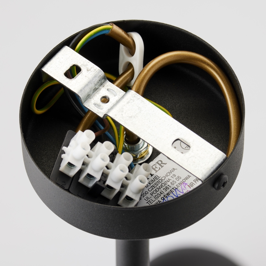 Jupiter 1975 - Żyrandol na drążku MOKA 4xGU10/10W/230V + 4xG9/10W/230V czarny/chrom błyszczący