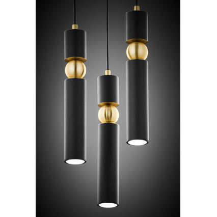 Jupiter 2013 - Żyrandol na lince ALAS 3xGU10/10W/230V czarny/złoty