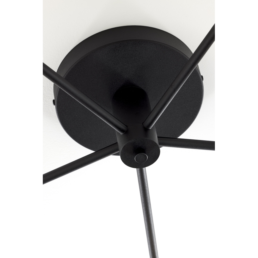 Jupiter 2048 - Przysufitowy żyrandol PRATO 5xG9/14W/230V czarny/dymnoszary