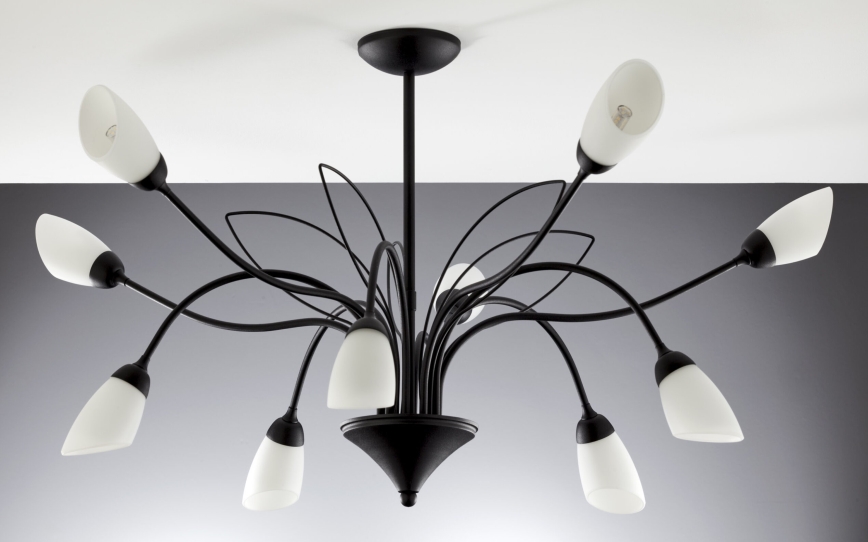 Jupiter 2056 - Żyrandol na pręcie GLORIOSA 10xG9/14W/230V czarny