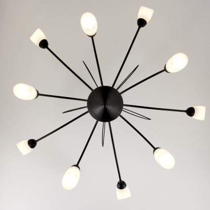 Jupiter 2056 - Żyrandol na pręcie GLORIOSA 10xG9/14W/230V czarny