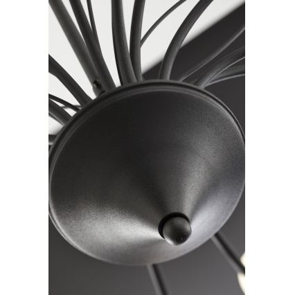 Jupiter 2057 - Żyrandol na łańcuchu GLORIOSA 15xG9/14W/230V czarny