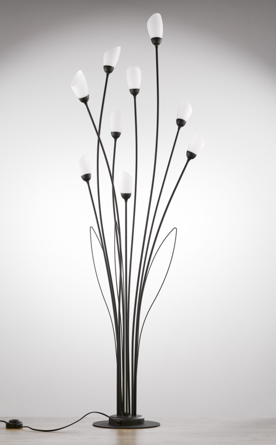 Jupiter 2058 - Lampa stojąca GLORIOSA 9xG9/14W/230V czarna