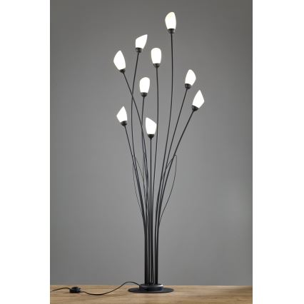 Jupiter 2058 - Lampa stojąca GLORIOSA 9xG9/14W/230V czarna