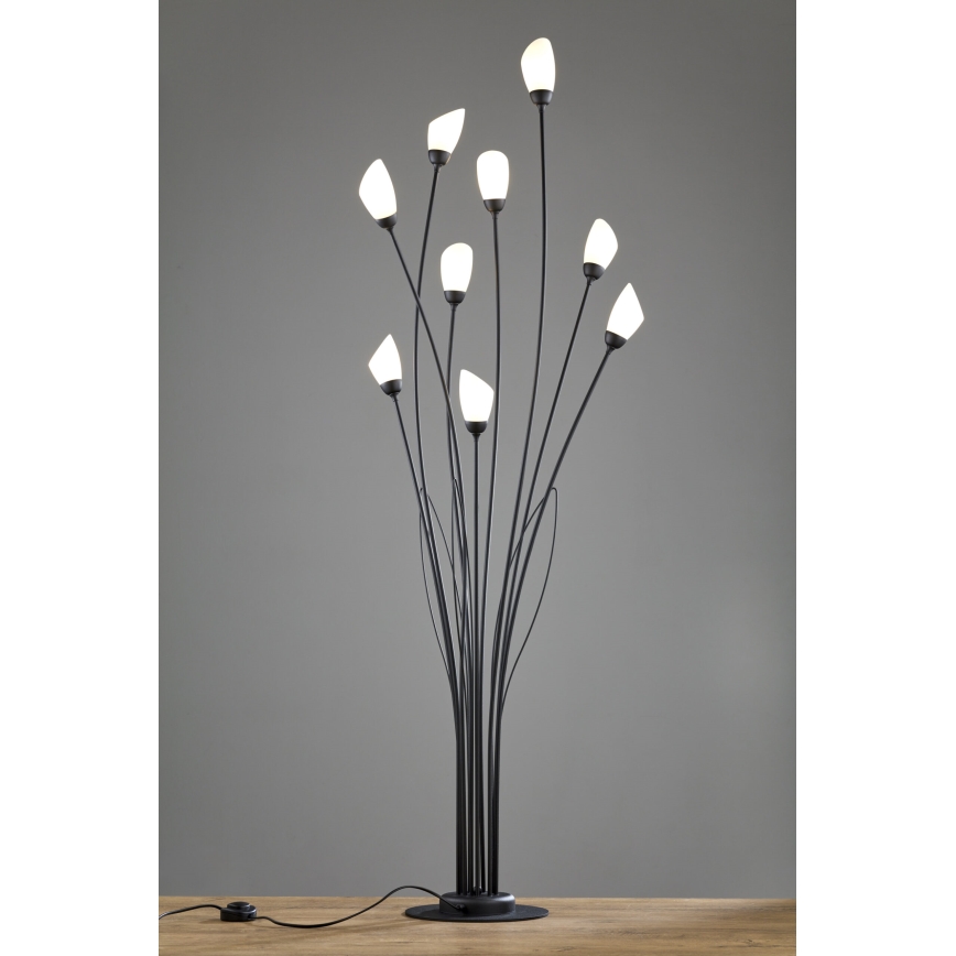 Jupiter 2058 - Lampa stojąca GLORIOSA 9xG9/14W/230V czarna