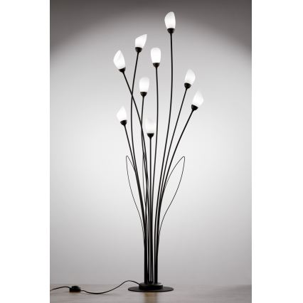 Jupiter 2058 - Lampa stojąca GLORIOSA 9xG9/14W/230V czarna