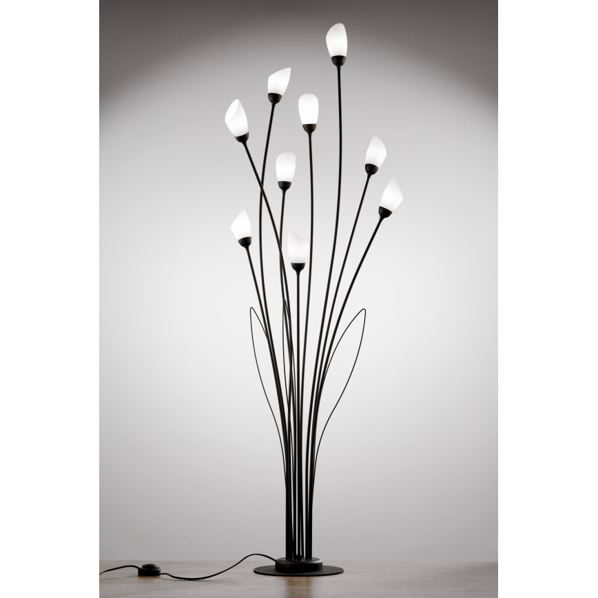 Jupiter 2058 - Lampa stojąca GLORIOSA 9xG9/14W/230V czarna