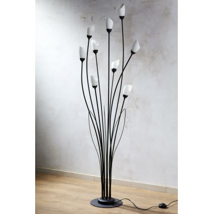 Jupiter 2058 - Lampa stojąca GLORIOSA 9xG9/14W/230V czarna