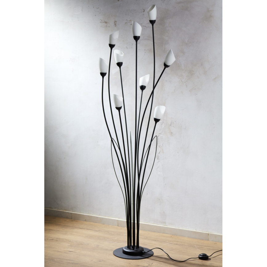 Jupiter 2058 - Lampa stojąca GLORIOSA 9xG9/14W/230V czarna