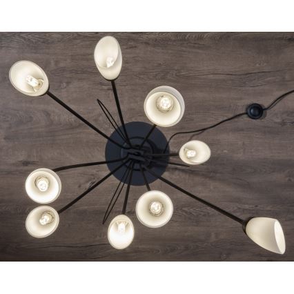 Jupiter 2058 - Lampa stojąca GLORIOSA 9xG9/14W/230V czarna