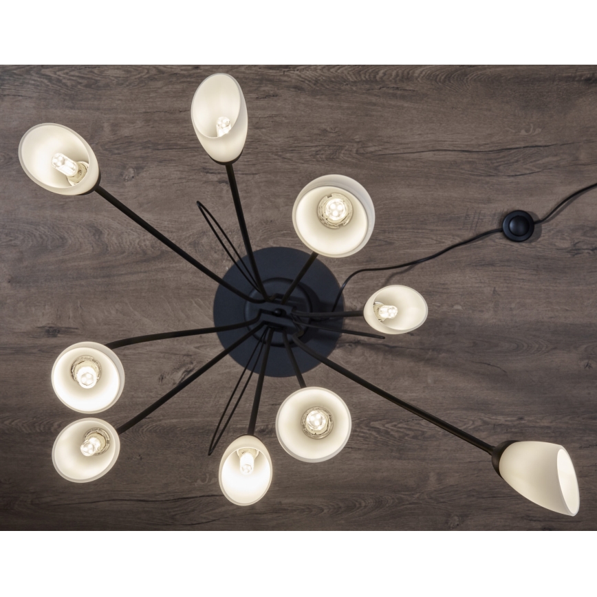 Jupiter 2058 - Lampa stojąca GLORIOSA 9xG9/14W/230V czarna