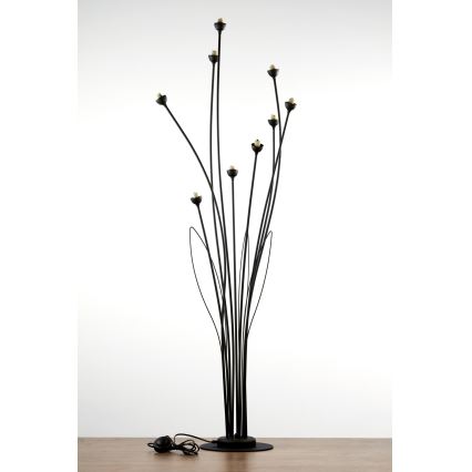 Jupiter 2058 - Lampa stojąca GLORIOSA 9xG9/14W/230V czarna