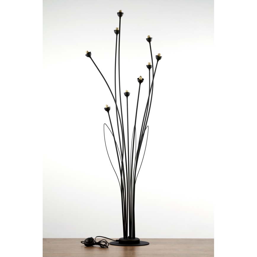 Jupiter 2058 - Lampa stojąca GLORIOSA 9xG9/14W/230V czarna