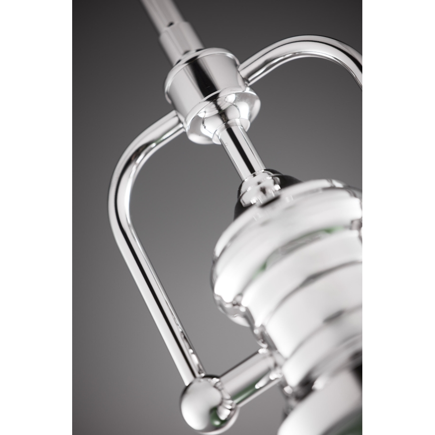 Jupiter 2071 - Żyrandol na pręcie PLATINO 1xE27/15W/230V zielony/błyszczący chrom