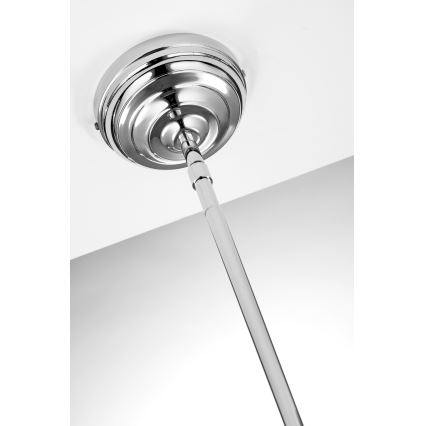 Jupiter 2071 - Żyrandol na pręcie PLATINO 1xE27/15W/230V zielony/błyszczący chrom