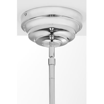 Jupiter 2072 - Żyrandol na pręcie PLATINO 3xE27/15W/230V zielony/błyszczący chrom