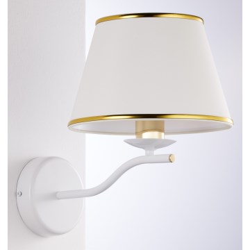 Jupiter 2086 - Lampa ścienna SAMBA 1xE27/15W/230V biała/złota