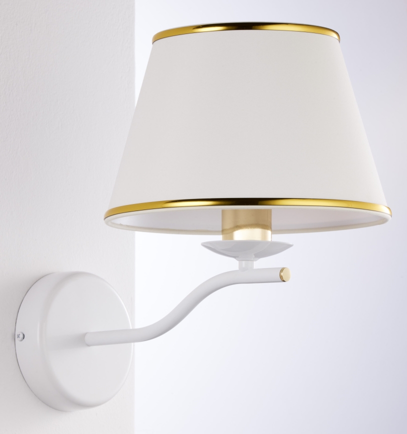 Jupiter 2086 - Lampa ścienna SAMBA 1xE27/15W/230V biała/złota