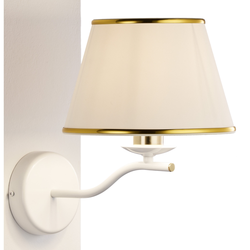 Jupiter 2086 - Lampa ścienna SAMBA 1xE27/15W/230V biała/złota