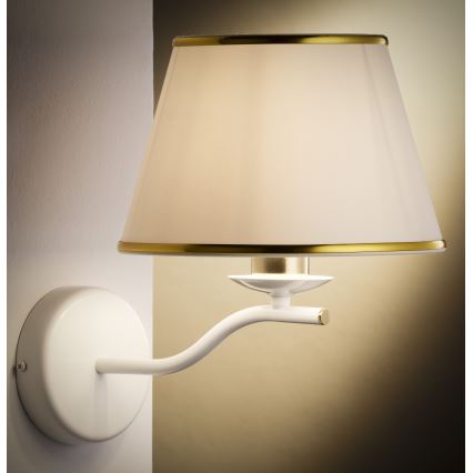 Jupiter 2086 - Lampa ścienna SAMBA 1xE27/15W/230V biała/złota