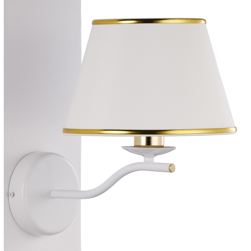 Jupiter 2086 - Lampa ścienna SAMBA 1xE27/15W/230V biała/złota