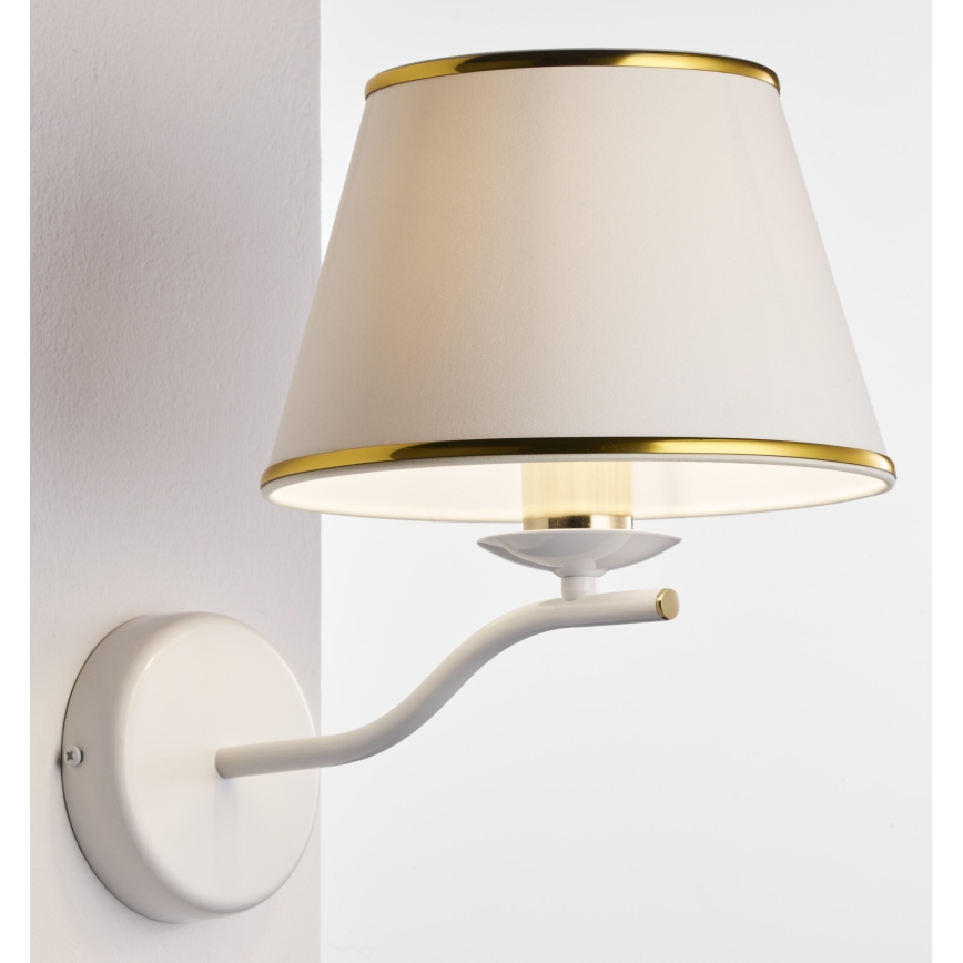 Jupiter 2086 - Lampa ścienna SAMBA 1xE27/15W/230V biała/złota