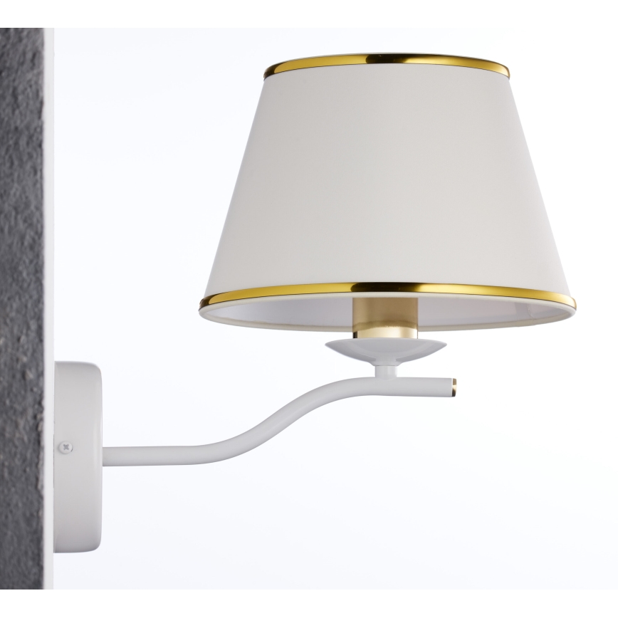 Jupiter 2086 - Lampa ścienna SAMBA 1xE27/15W/230V biała/złota