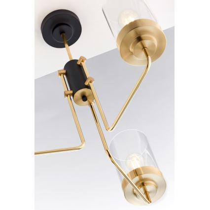 Jupiter 2087 - Żyrandol na pręcie RAMIREZ 3xE27/15W/230V złota/czarna