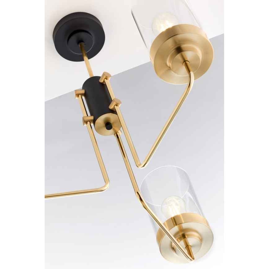 Jupiter 2087 - Żyrandol na pręcie RAMIREZ 3xE27/15W/230V złota/czarna