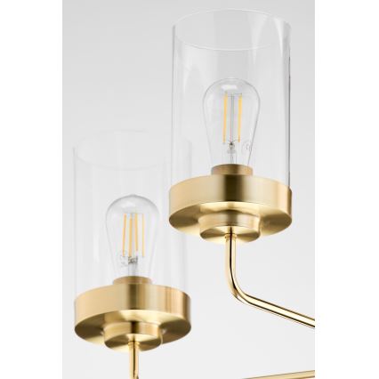 Jupiter 2088 - Żyrandol na pręcie RAMIREZ 5xE27/15W/230V złoty/czarny