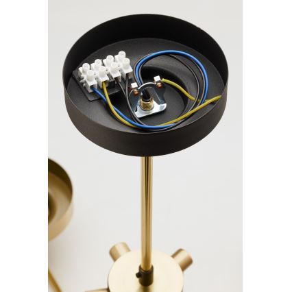 Jupiter 2089 - Żyrandol na drążku RAMIREZ 6xE27/15W/230V złoty/czarny