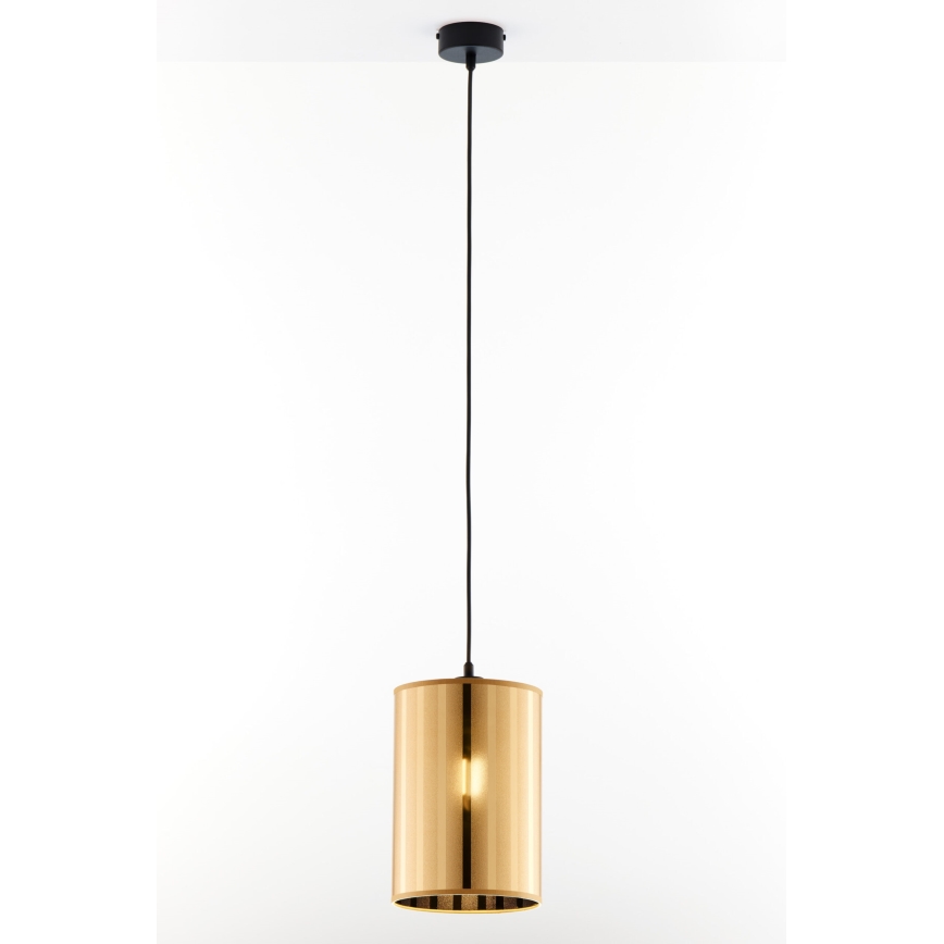 Jupiter 2090 - Lampa wisząca na przewodzie CORTINA 1xE27/15W/230V złota/czarna