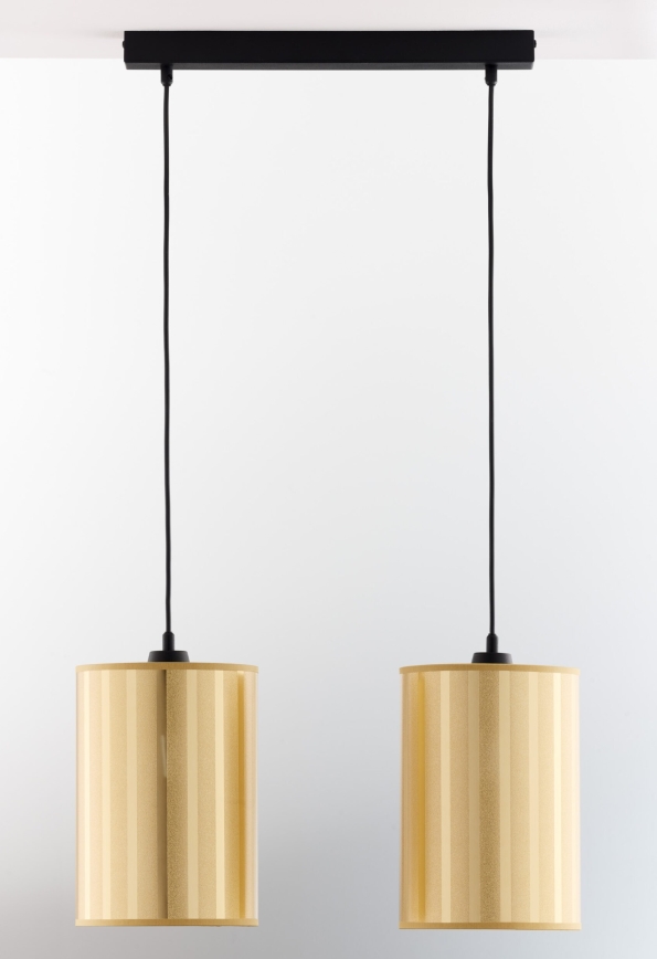 Jupiter 2091 - Żyrandol na linkach CORTINA 2xE27/15W/230V złoto/czarny