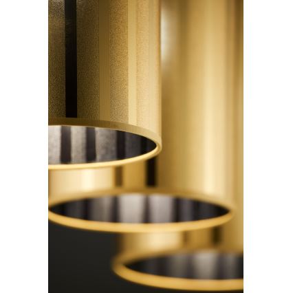 Jupiter 2092 - Żyrandol na linkach CORTINA 3xE27/15W/230V złoty/czarny