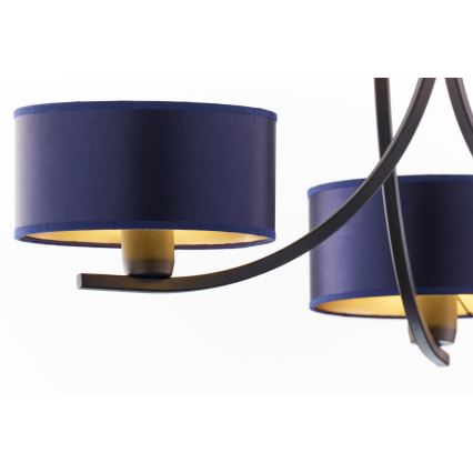 Jupiter 2099 - Żyrandol na łańcuchu ARTHUR 3xE27/15W/230V niebieski/czarny