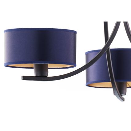 Jupiter 2099 - Żyrandol na łańcuchu ARTHUR 3xE27/15W/230V niebieski/czarny