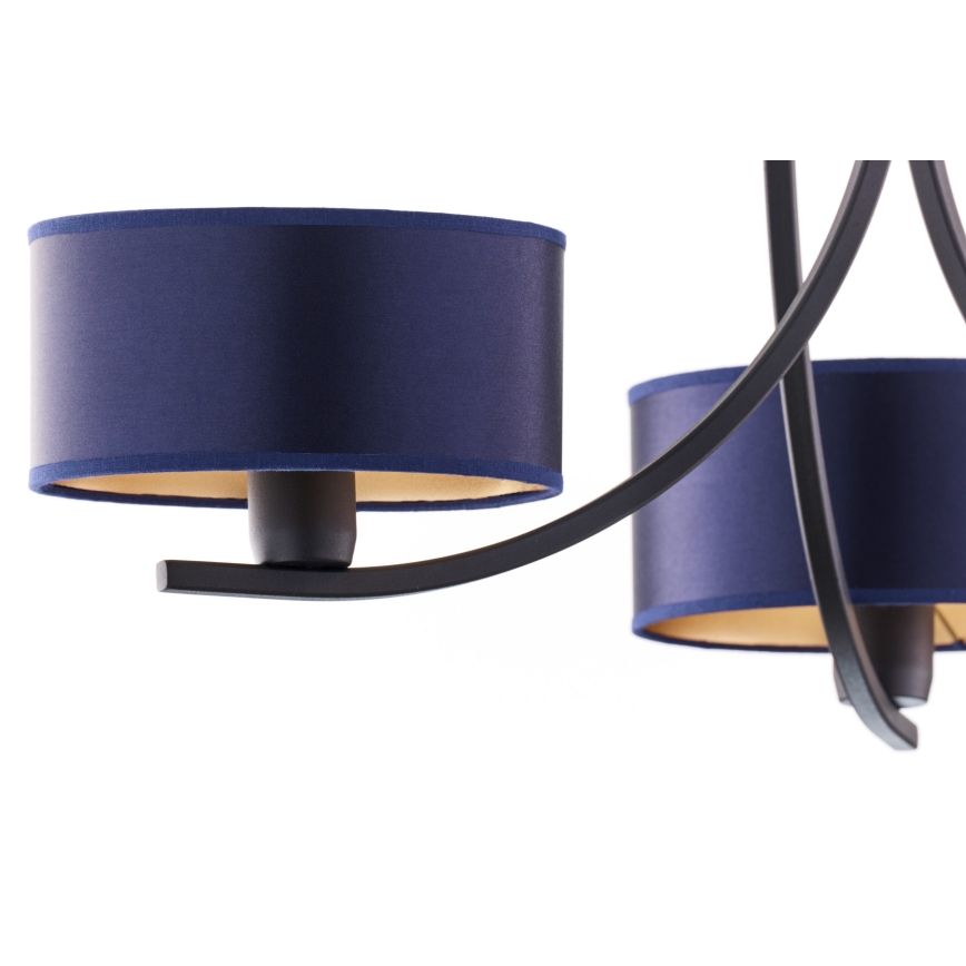 Jupiter 2099 - Żyrandol na łańcuchu ARTHUR 3xE27/15W/230V niebieski/czarny