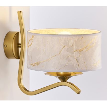 Jupiter 2111 - Kinkiet KASZMIR 1xE27/15W/230V biały/złoty/z dekorem marmuru