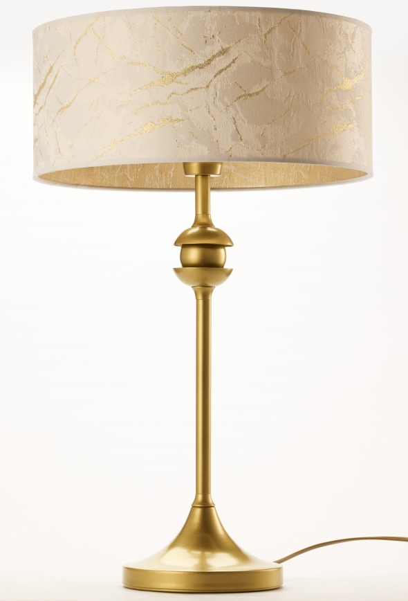 Jupiter 2112 - Lampa stołowa KASZMIR 1xE27/15W/230V biała/złota/dekor marmuru