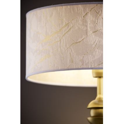 Jupiter 2112 - Lampa stołowa KASZMIR 1xE27/15W/230V biała/złota/dekor marmuru