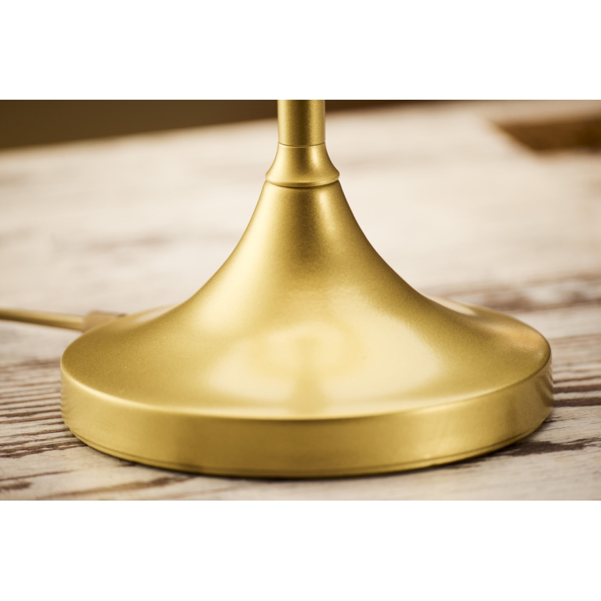 Jupiter 2112 - Lampa stołowa KASZMIR 1xE27/15W/230V biała/złota/dekor marmuru