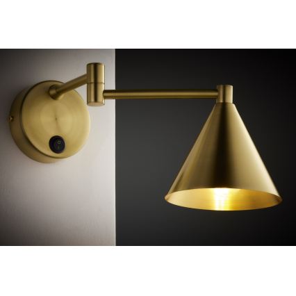 Jupiter 2177 - Lampa ścienna MIRO 1xE27/15W/230V złota